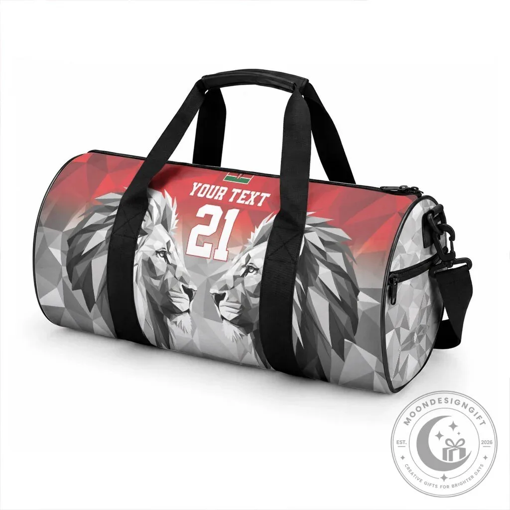 Kenya Rugby Africa Red Geometric Lion Duffle Bag 5 Kenya Rugby Africa Red Geometric Lion Duffle Bag