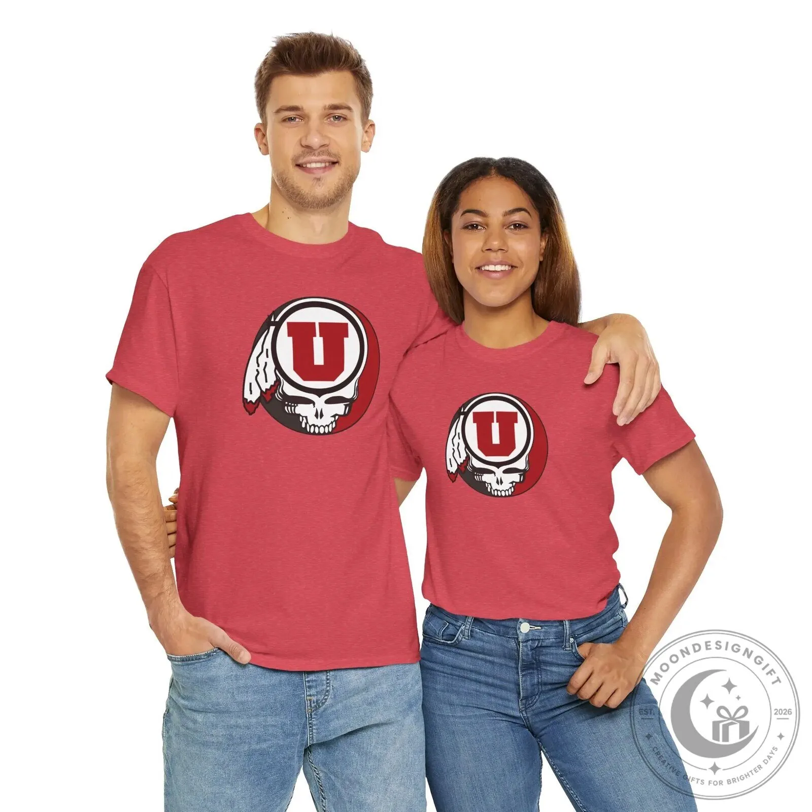 University of Utah Utes Grateful Dead Steal Your Face Skull T-Shirt 15 University of Utah Utes Grateful Dead Steal Your Face Skull T-Shirt