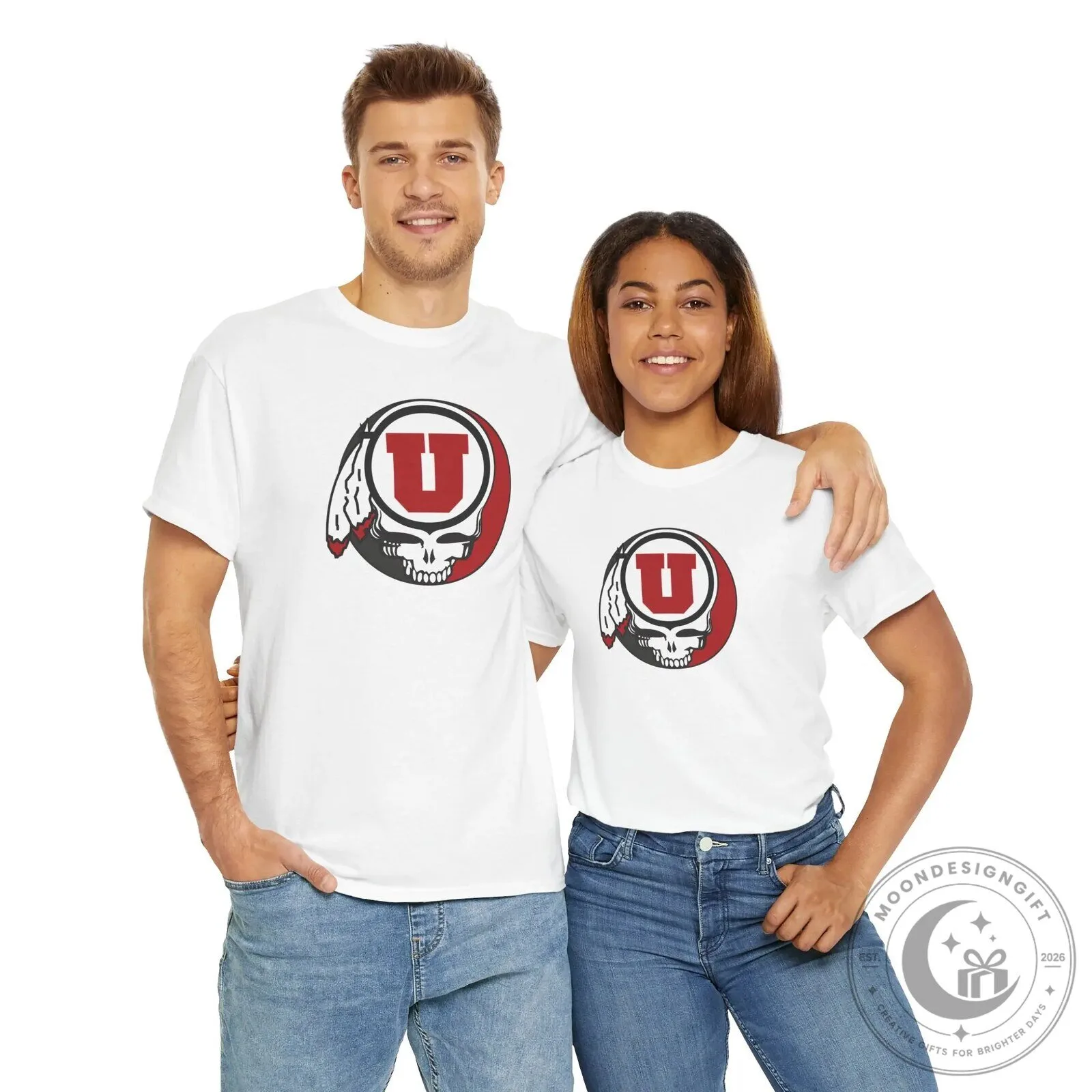 University of Utah Utes Grateful Dead Steal Your Face Skull T-Shirt 16 University of Utah Utes Grateful Dead Steal Your Face Skull T-Shirt