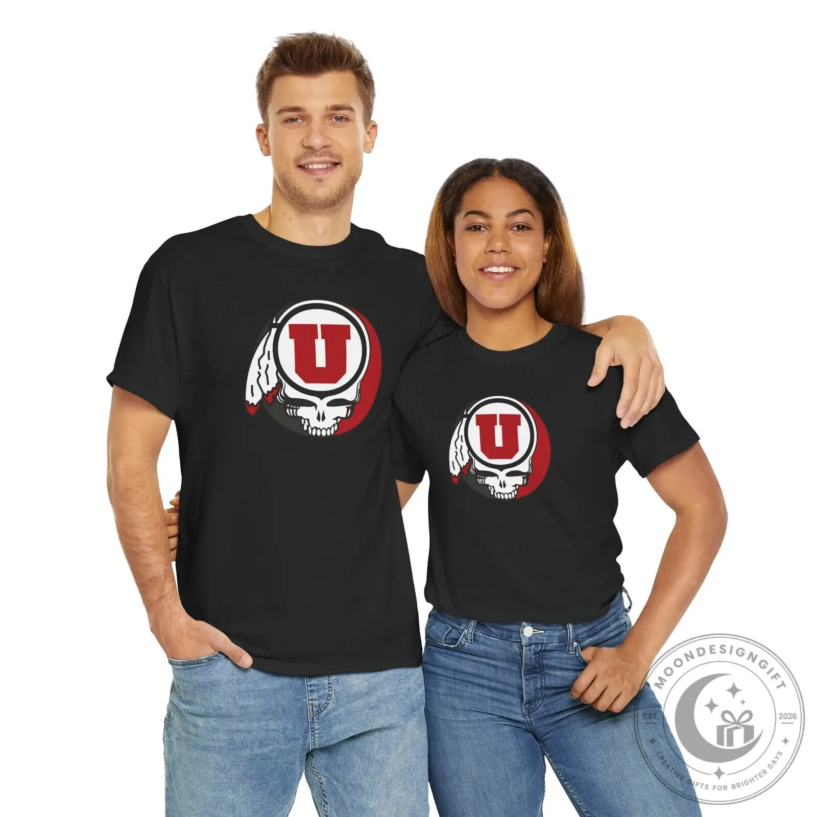 University of Utah Utes Grateful Dead Steal Your Face Skull T-Shirt 17 University of Utah Utes Grateful Dead Steal Your Face Skull T-Shirt