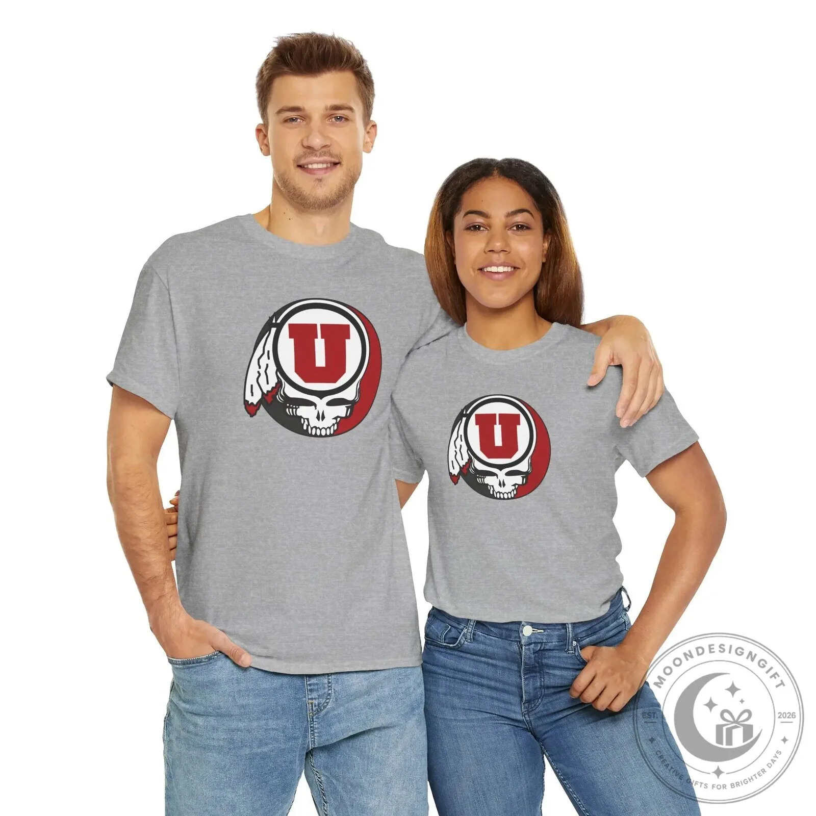 University of Utah Utes Grateful Dead Steal Your Face Skull T-Shirt 19 University of Utah Utes Grateful Dead Steal Your Face Skull T-Shirt