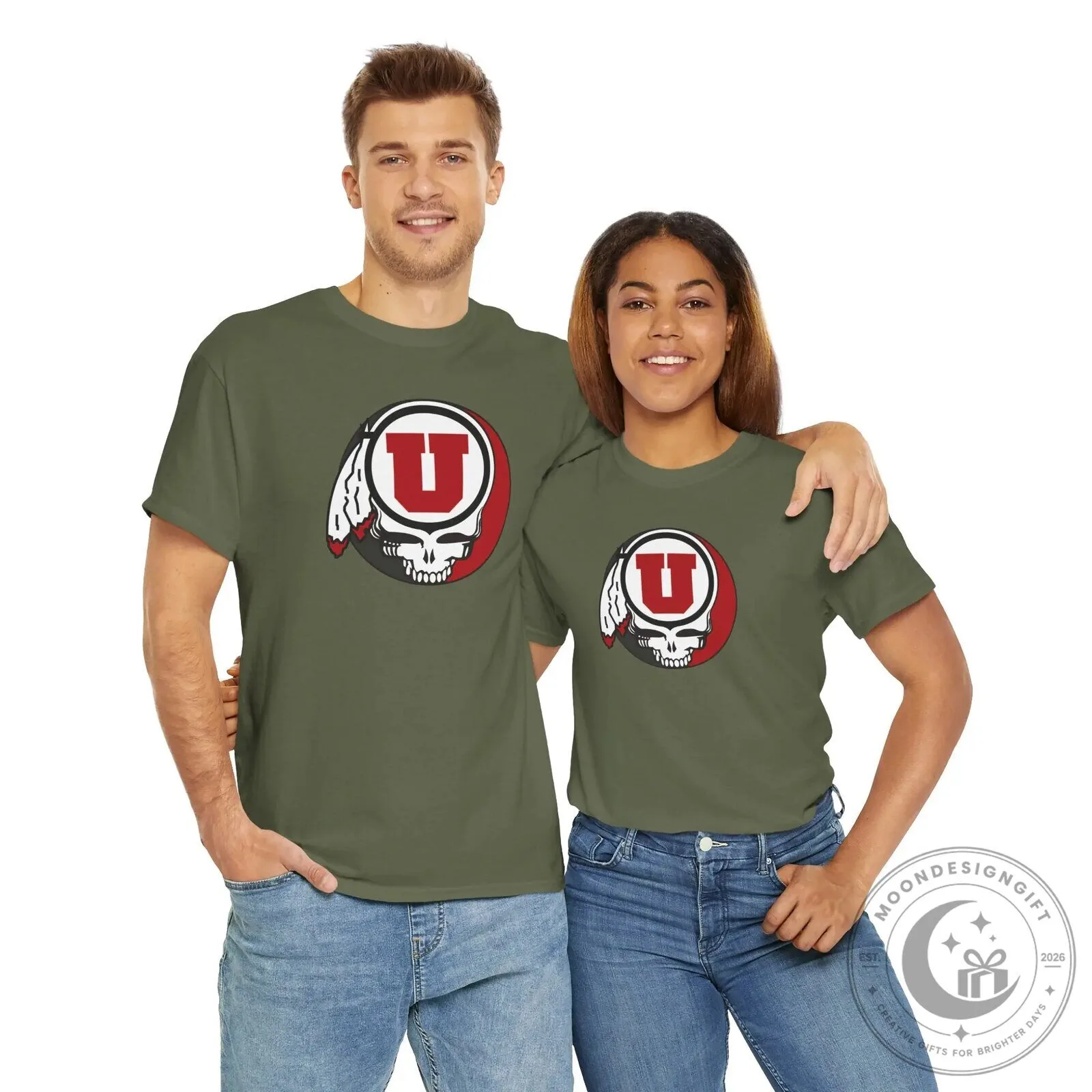 University of Utah Utes Grateful Dead Steal Your Face Skull T-Shirt 20 University of Utah Utes Grateful Dead Steal Your Face Skull T-Shirt