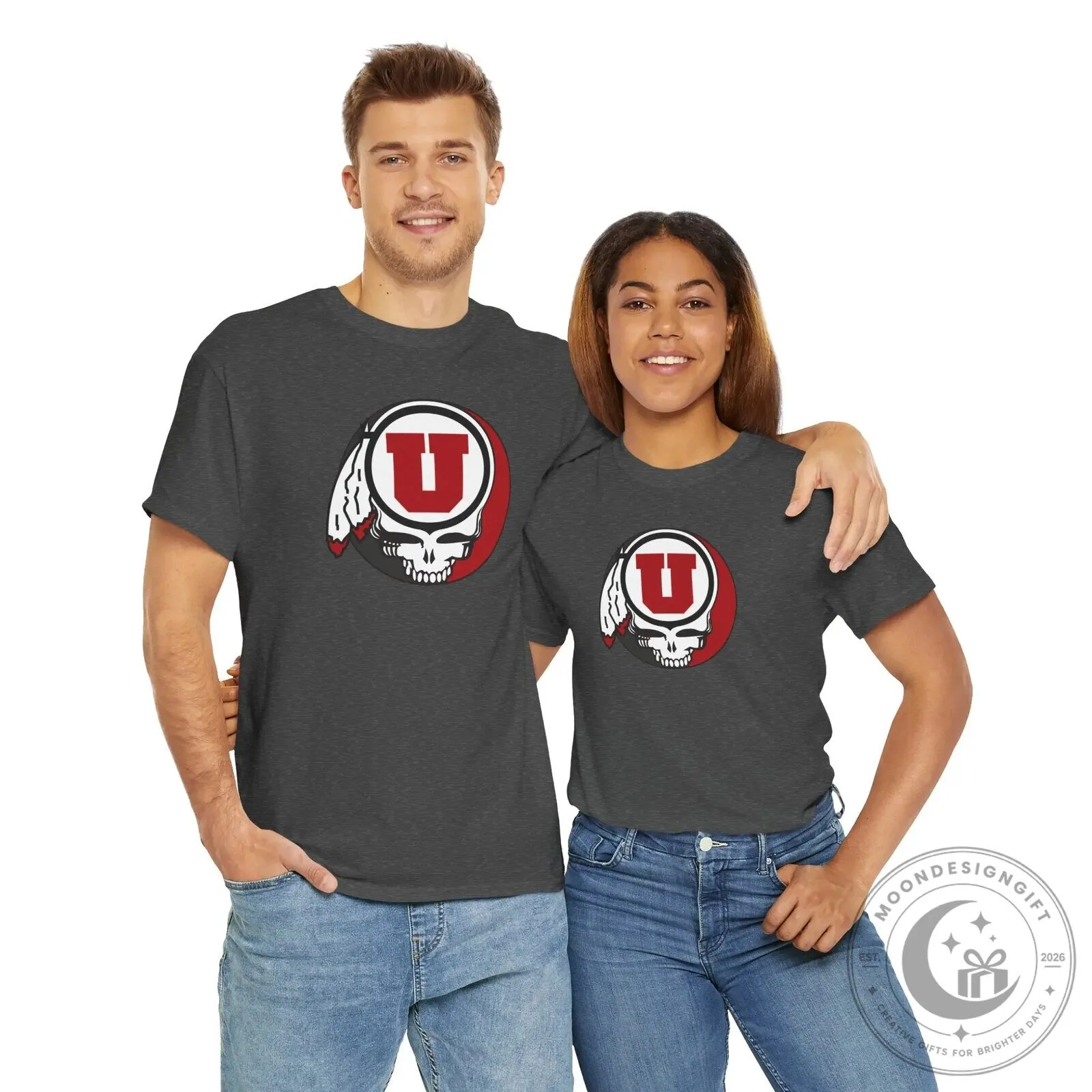 University of Utah Utes Grateful Dead Steal Your Face Skull T-Shirt 21 University of Utah Utes Grateful Dead Steal Your Face Skull T-Shirt