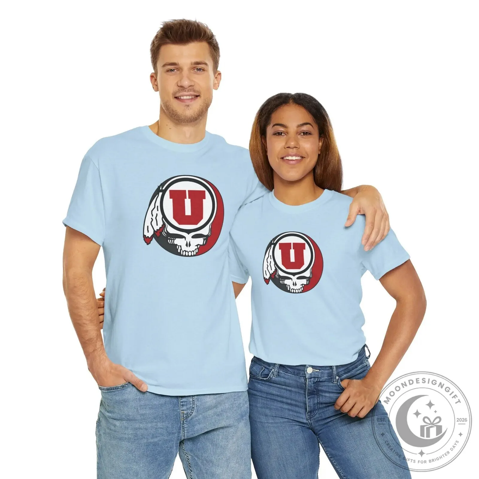 University of Utah Utes Grateful Dead Steal Your Face Skull T-Shirt 22 University of Utah Utes Grateful Dead Steal Your Face Skull T-Shirt