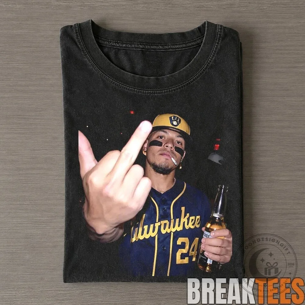 William Contreras Milwaukee Brewers Middle Finger Baseball Player T-Shirt