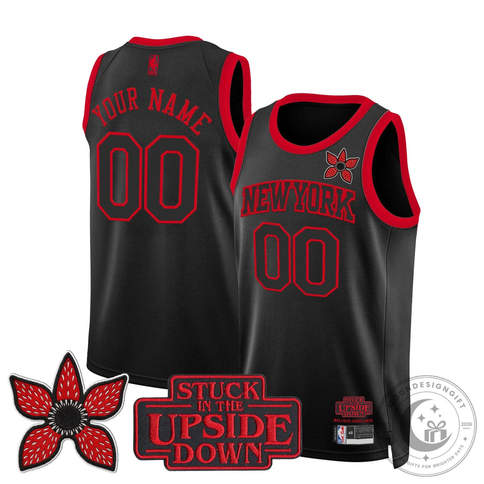 New York Knicks Stranger Things Edition Custom Basketball Jersey