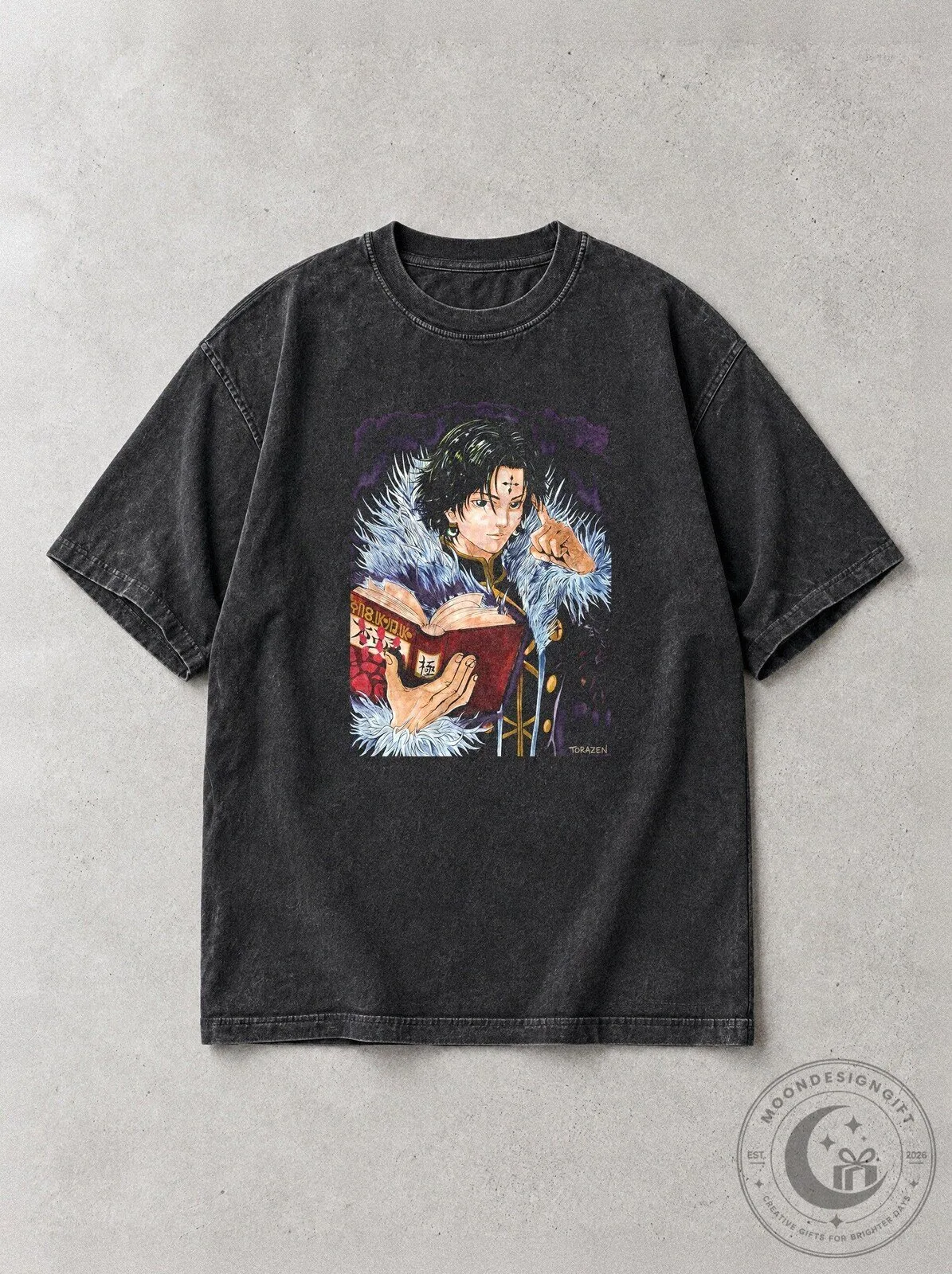 Hunter X Hunter Chrollo Lucilfer Head of the Spider Vintage Washed T-Shirt 5 Hunter X Hunter Chrollo Lucilfer Head of the Spider Vintage Washed T-Shirt