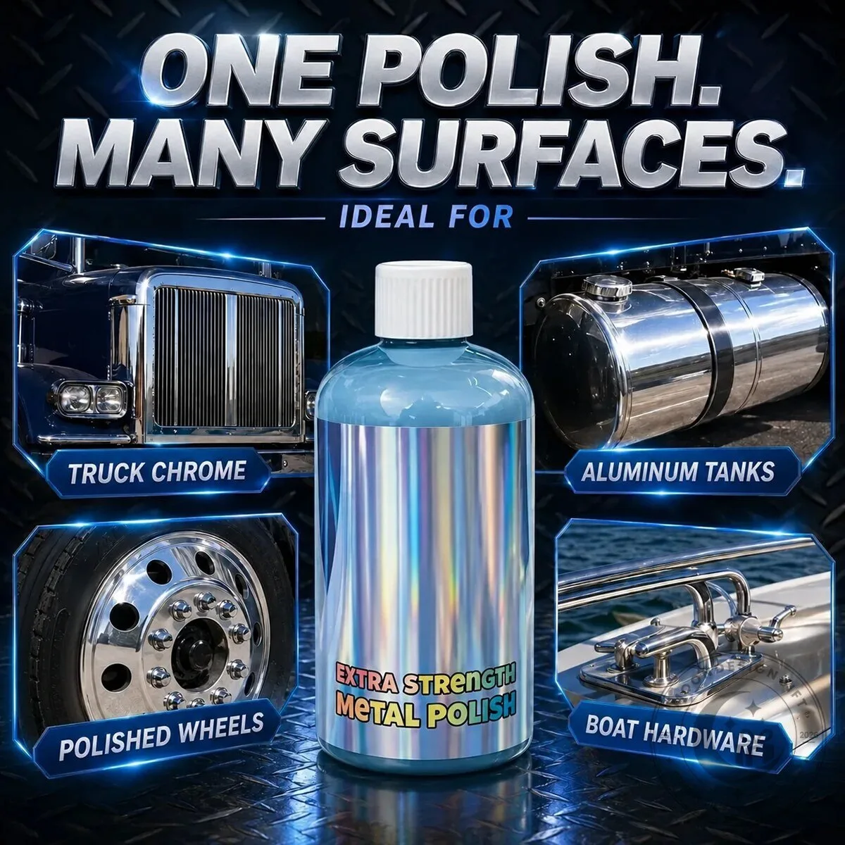 Extra Strength Metal Polish Cleaner for Chrome Aluminum Stainless Steel 12 Extra Strength Metal Polish Cleaner for Chrome Aluminum Stainless Steel
